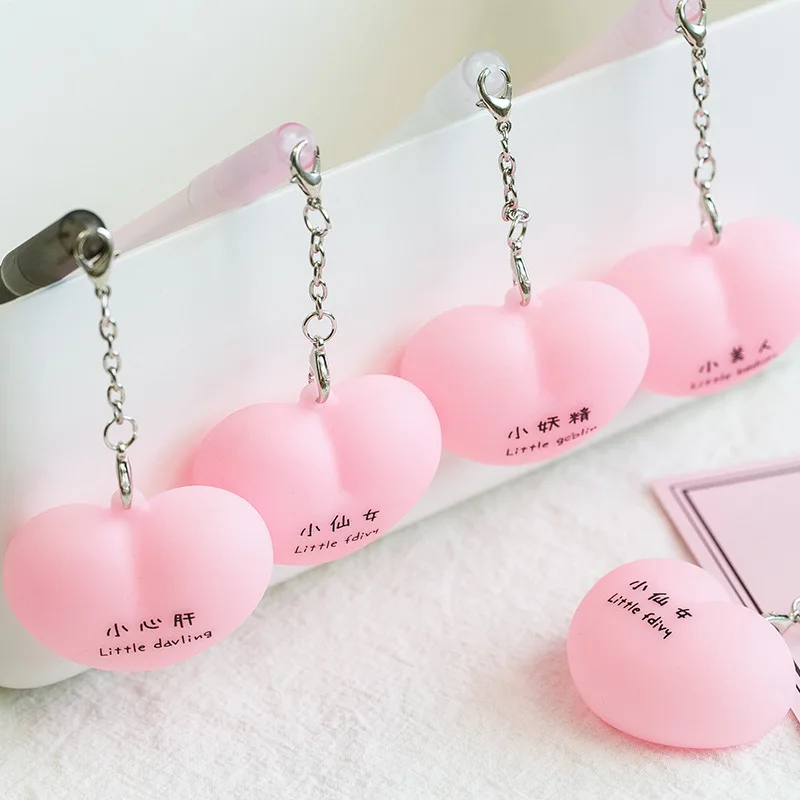 3 шт. Kawaii школьные принадлежности супер милый творческий в форме сердца канцелярские ручка может щепотку гелевая розовая девушка любовь ZXB016G