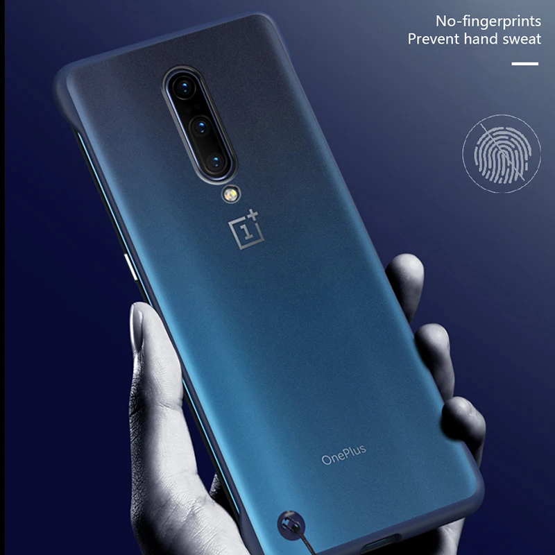 Ультратонкий матовый чехол Oneplus 7 Pro без отпечатков пальцев с изогнутой задней