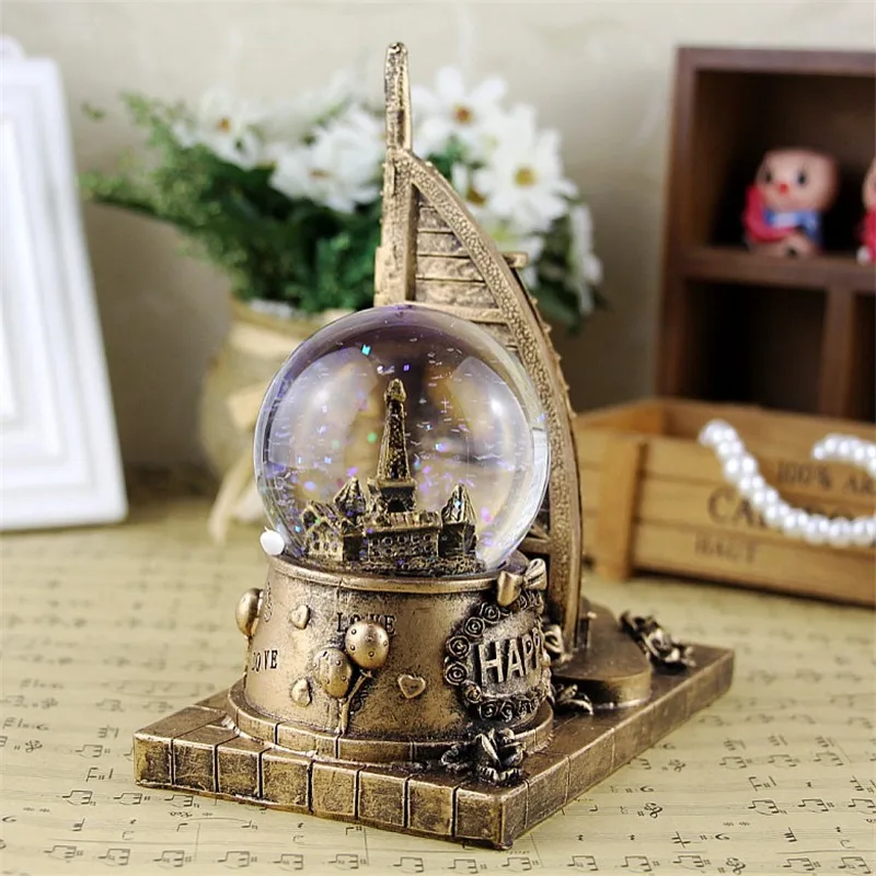 Хрустальный шар Европейский Burj Al Arab Crafts украшение для дома ветряная мельница