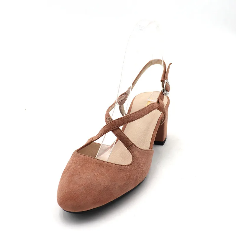 ANMAIRON Kid Suede Slip on Round Toe Woman Fashion Shoes Buckle Spring Autumn High Quality Cool Ladies Sheos Black Purple Brown|slip on|slip