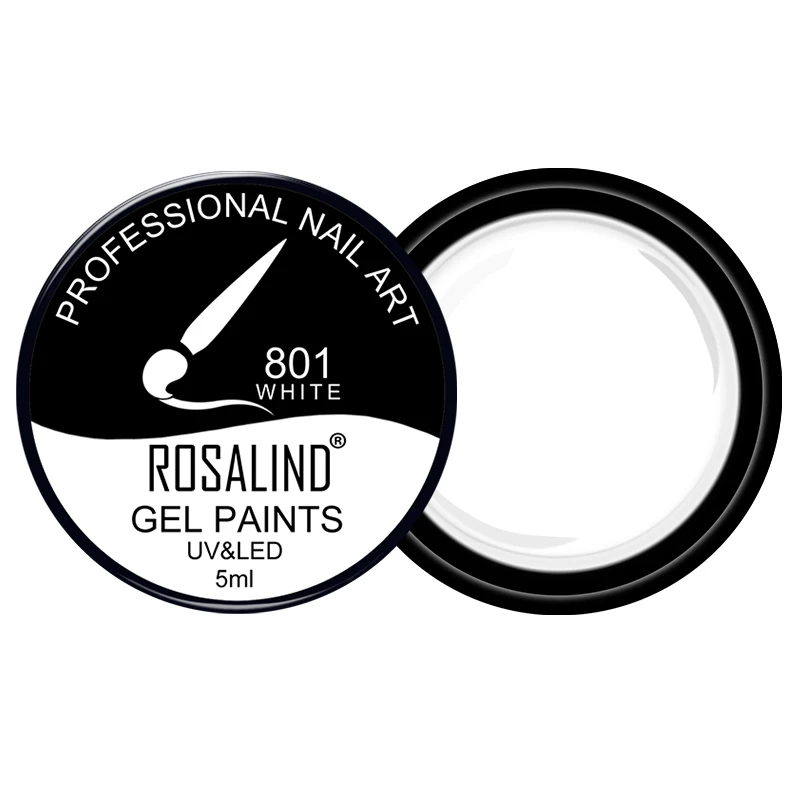Гель лак для ногтей Rosalind 5 мл однотонный долговечный светодиодный гель маникюра и