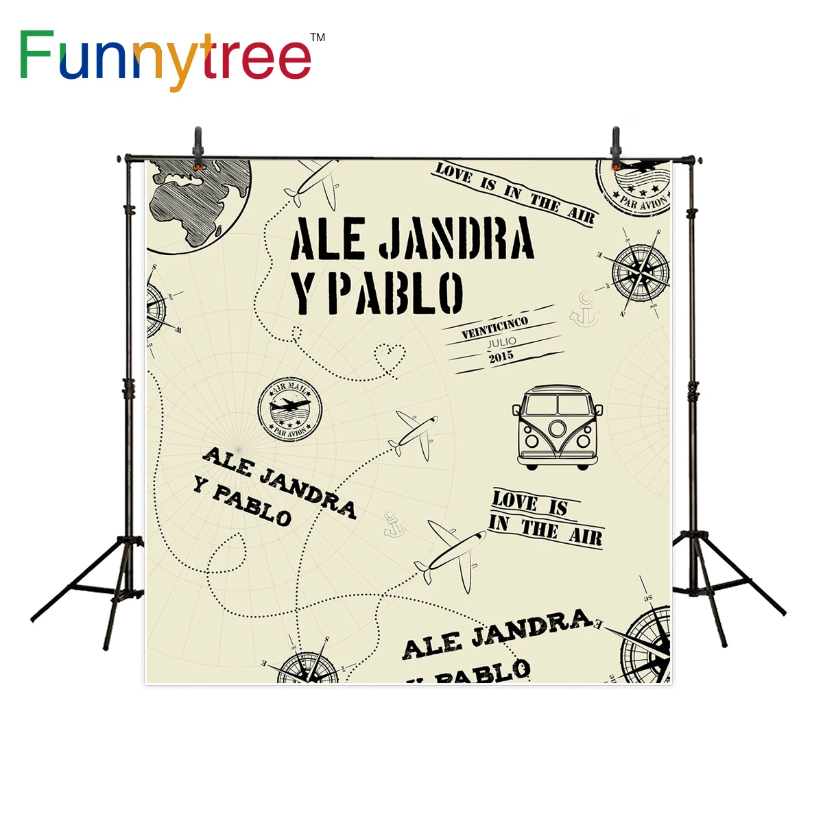 Фотофон Funnytree для студийной фотосъемки тема путешествия Свадебная фотосъемка