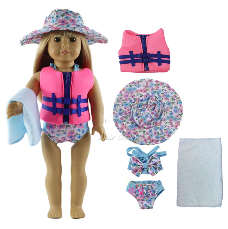 1 комплект синяя одежда для купания Одежда кукол 18 дюймов A46|doll clothes|outfit dollclothes for