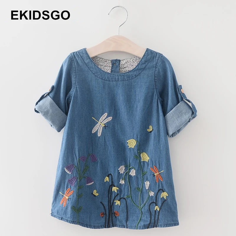 Ekidsgo Новые поступления сезон: весна–лето рукавом Обувь для девочек платье