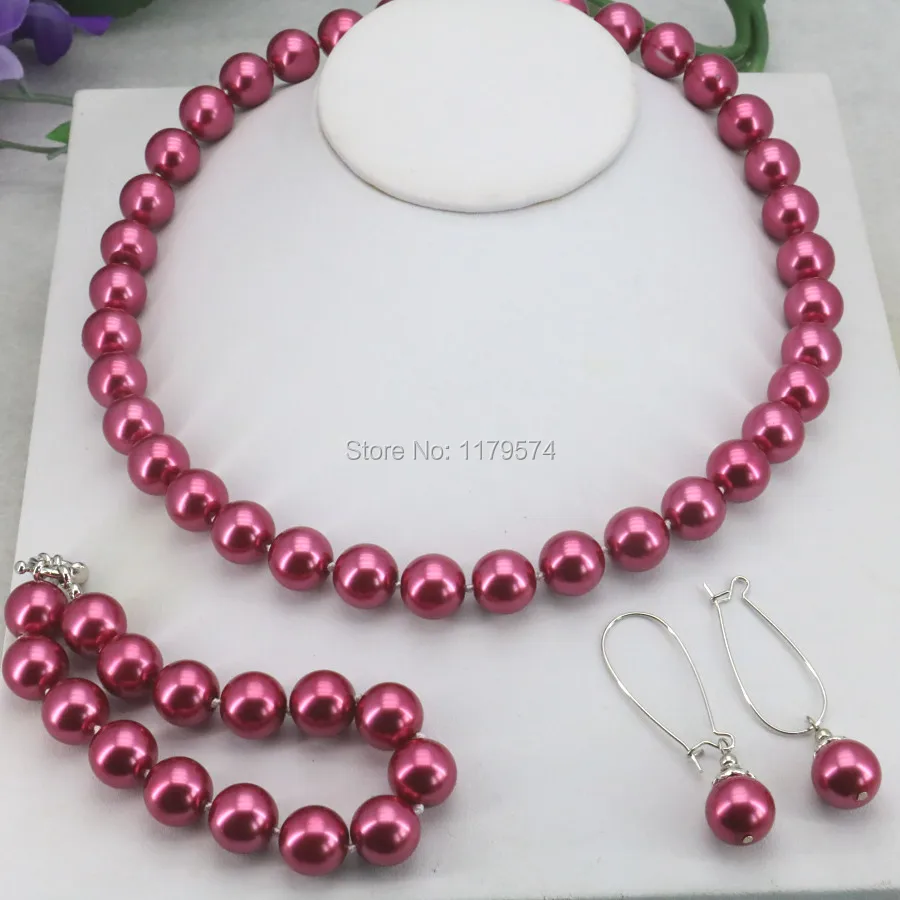 Комплект из ожерелья браслета и сережек 10 мм|necklaces bracelets earrings|set jewelrybracelet earrings |