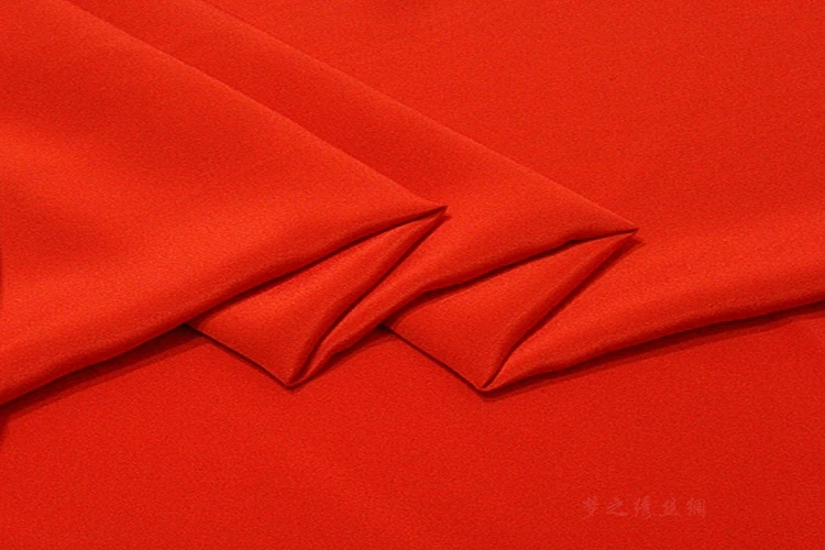 Высококачественная однотонная Тяжелая шелковая ткань крепдешина 32 мм