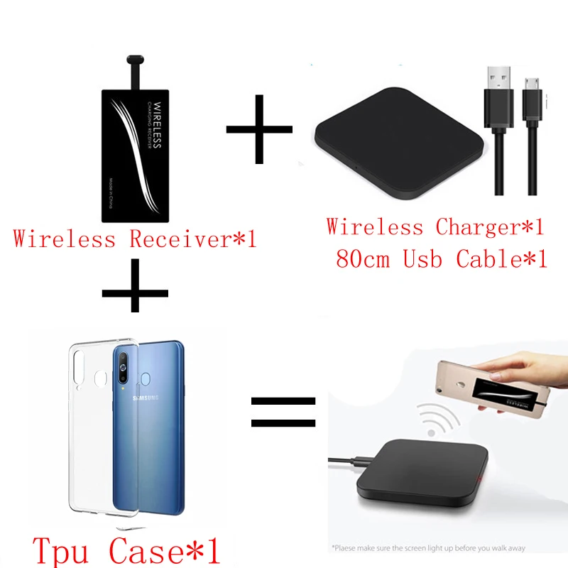 Для samsung Galaxy M10 M20 M30 Qi Беспроводное зарядное устройство power Pad power Bank беспроводной зарядный приемник и чехол Чехол Hoesje