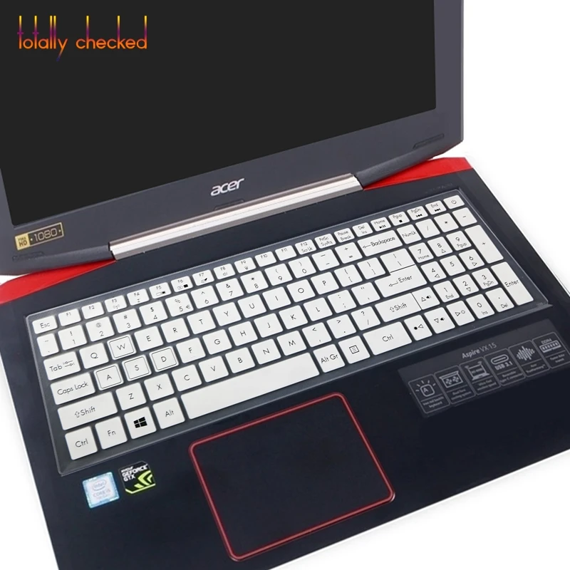white Чехол для клавиатуры ноутбука Защитная пленка для acer Хищник Helios 300 PH315-52 VX15 AN515-42 AN515-51 AN515-52 AN515 15,6 дюймов - Цвет: white