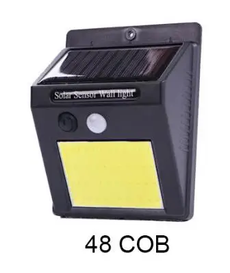 48led 1 mode Солнечный свет Открытый 20 25 30 48 светодиодный супер яркий PIR датчик движения 3 режима переключатель беспроводной водонепроницаемый солнечной энергии безопасности - Испускаемый цвет: 48led 1 mode
