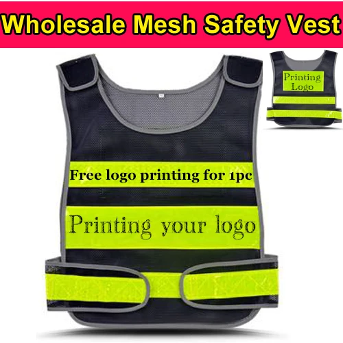 Защитный жилет SPARDWEAR с бесплатным логотипом светоотражающий безопасности черный