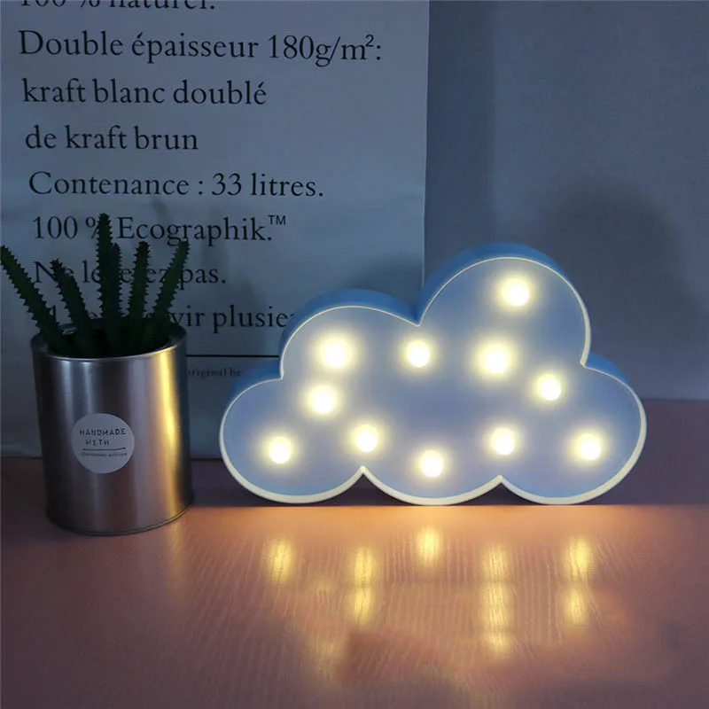 Jiaderui 3D LED ночник милый облачный Шап для малышей с контроллером креативные
