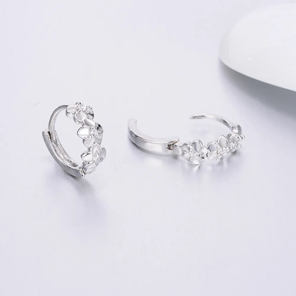 Красивые 1 пара Сердце Новые Модные женские висячие серьги цветок сливы Oorbellen