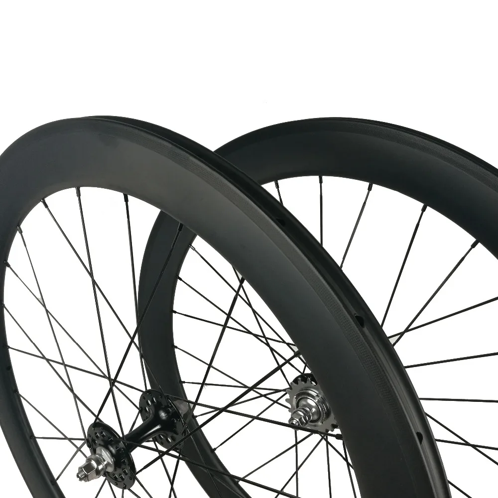 High quality 23mm width U-Shape 60mm tubular carbon track wheels quick deliery China made fixed gear&ampsingle speed wheel sets | Спорт и