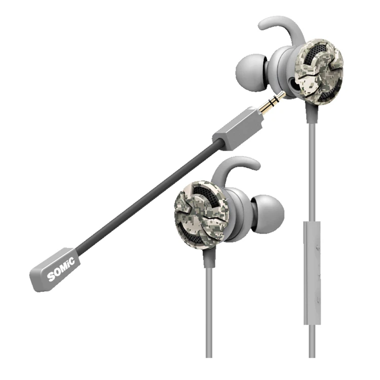 Somic G618 Игровые наушники-вкладыши с микрофоном для компьютера ноутбука 3,5 мм Проводная гарнитура для планшета мобильного телефона