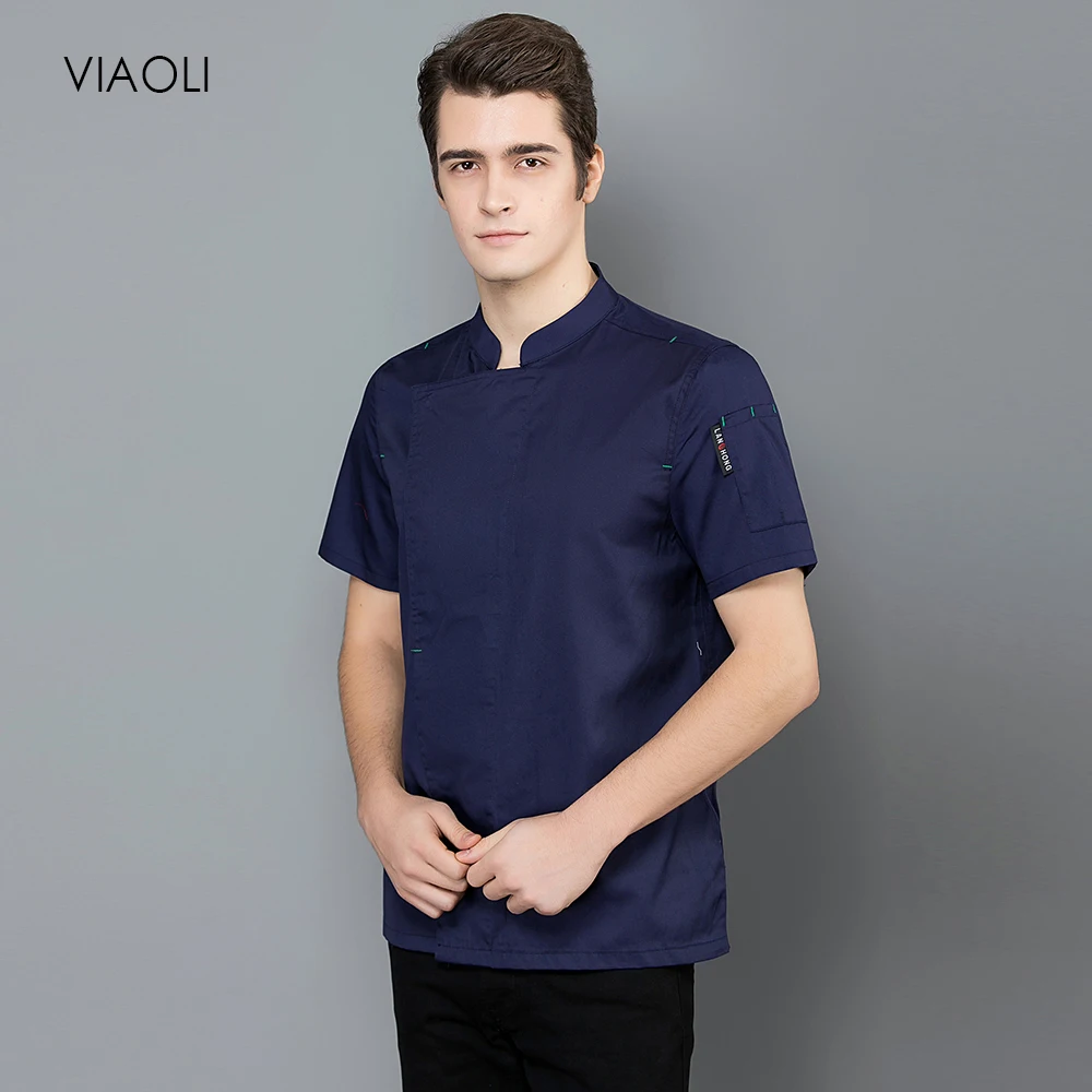 

Short sleeved Chef Jacket men and women Hotel Restaurant Kitchen Chef Uniform shirt work clothes men's professional clothing new