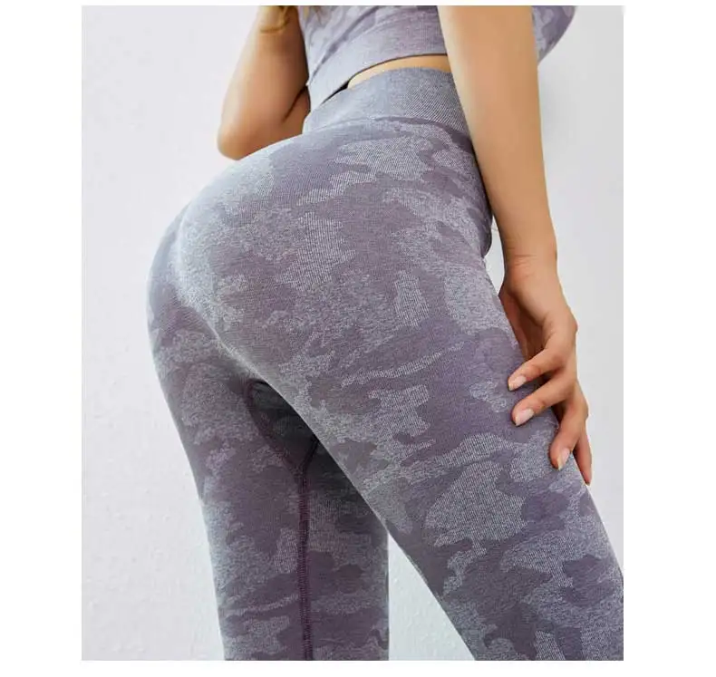 Women Seamless Leggings Push Up Yoga Pants Sport Trouser Workout High Waist Running Gym Tight Stretch Fitness Stripe Legging