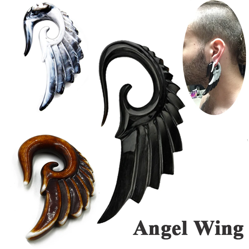 1 пара УФ акриловые Крылья Ангела|piercing expander|taper plugspiral ear taper |