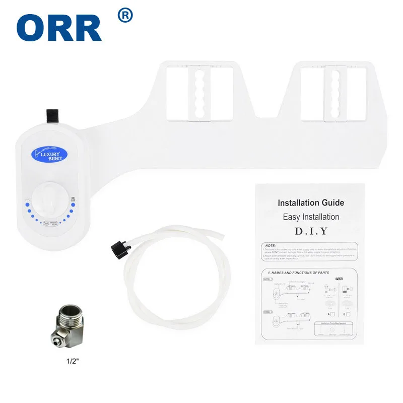 

Bidet Toilet Attachment Self Cleaning Nozzle Fresh Water Spray Non-Electric Mechanical Bathroom Single Sprinkler ORR