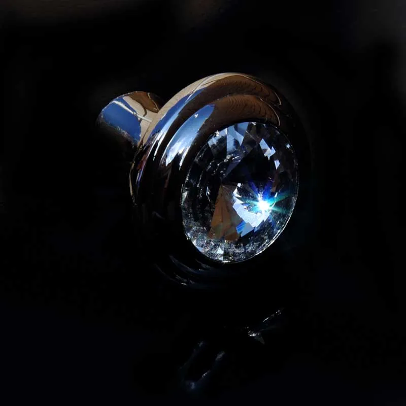 Современные модные роскошные ручки Стразы для дверей комода Серебристые