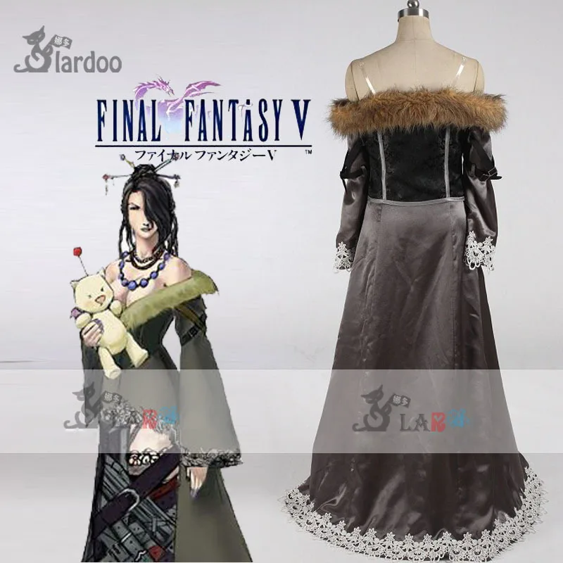 Final Fantasy X 10 Лулу Косплей Костюм Хэллоуин Одежда