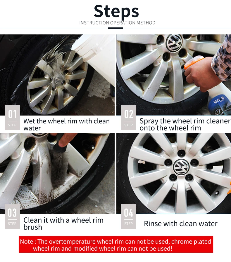 

Car Wheel Rim Cleaner Spray Care Automotive Wheel Rim Remove Tire Dirt, Oil Residue, Dust & More - Restores Shine & Clears Stain