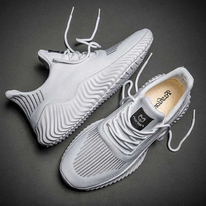 Flyknit кроссовки для мужчин дышащая повседневная мужская обувь светильник большой