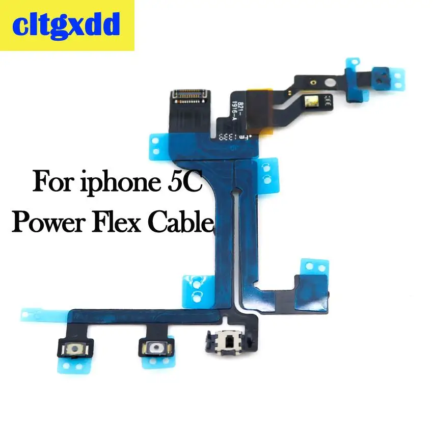 For iphone 5C Cltgxdd для iPhone 4, 4S, 5, 5S, 5C, 6, 6S Plus кнопка регулировки громкости источник энергии переключатель на кнопку выключения ключ гибкий кабель, сменные детали - Цвет: For iphone 5C