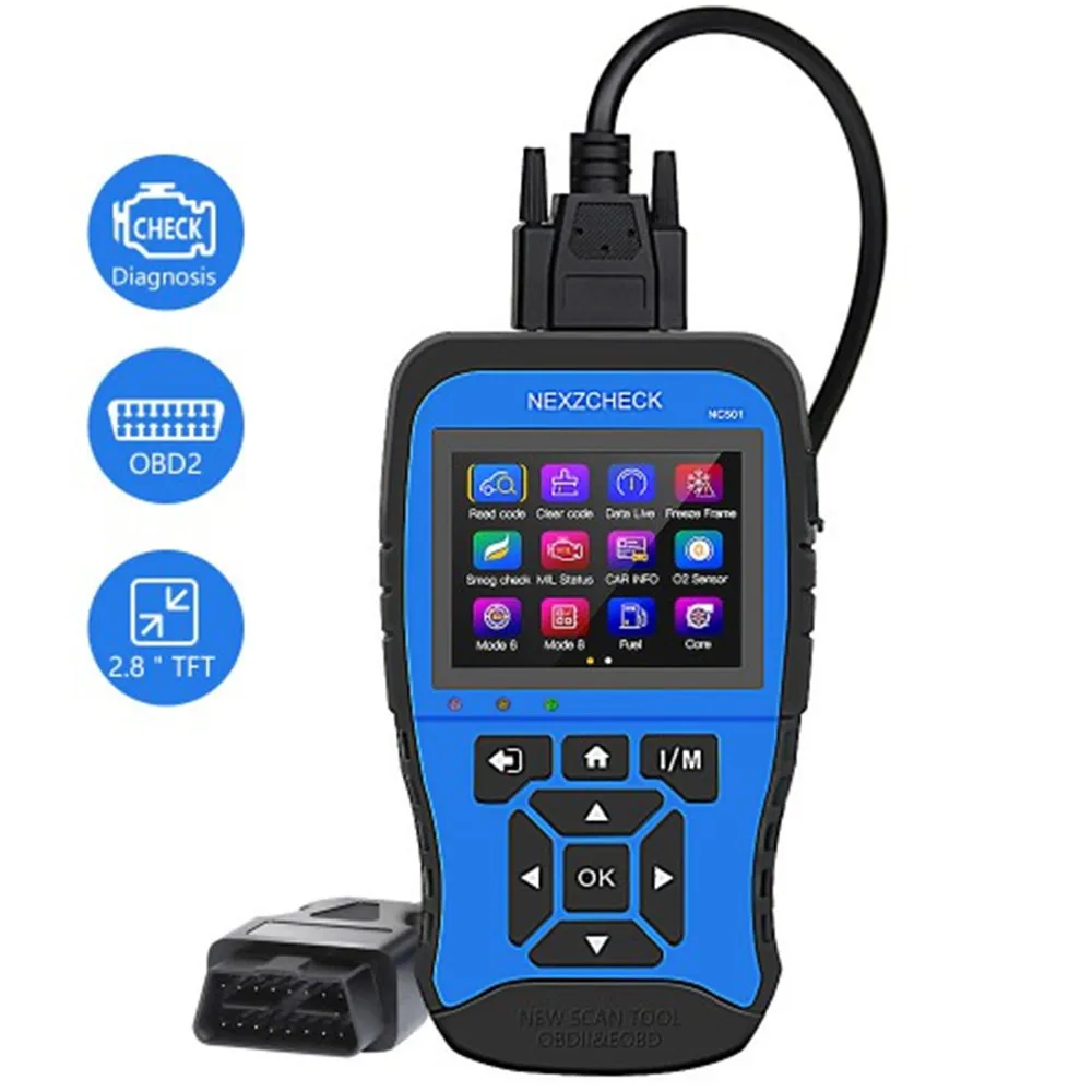 Humзор NexzCheck NC501 OBD2 EOBD сканер поддерживает O2 Датчик режим 6 8 статус MIL | Автомобили и