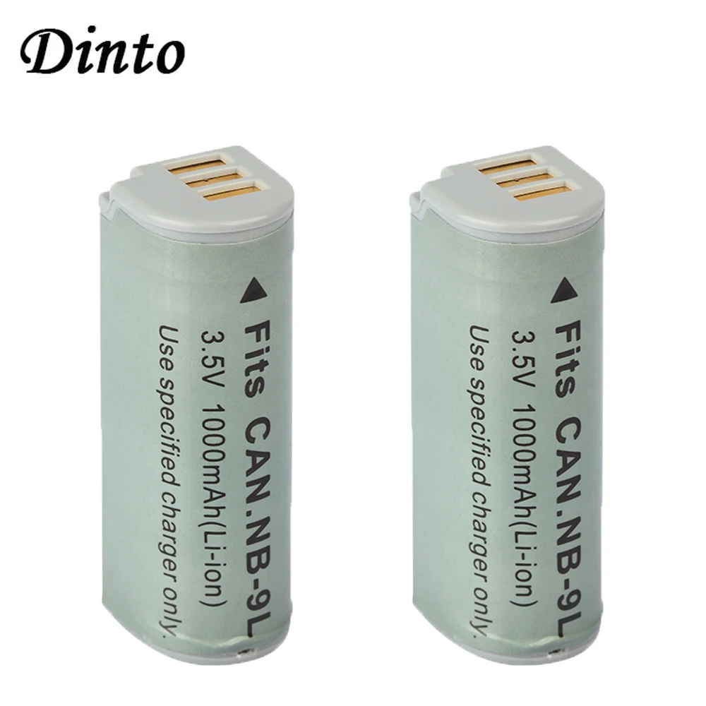 DINTO 2 шт. 1000 мА/ч NB 9L NB9L цифровой Камера Li Ion Батарея зум объектив для Canon PowerShot N SD4500 IS