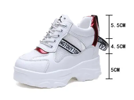 Новинка 2019 женская повседневная обувь сетчатые дышащие туфли на танкетке и