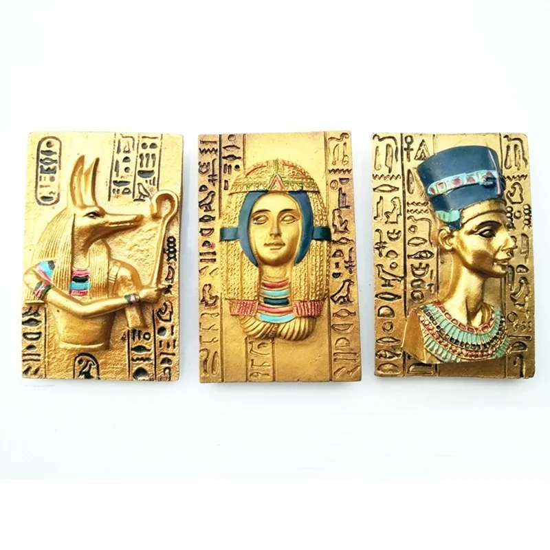 Египетский магнит для холодильника 3D Anubis холодильники сувенирные смола