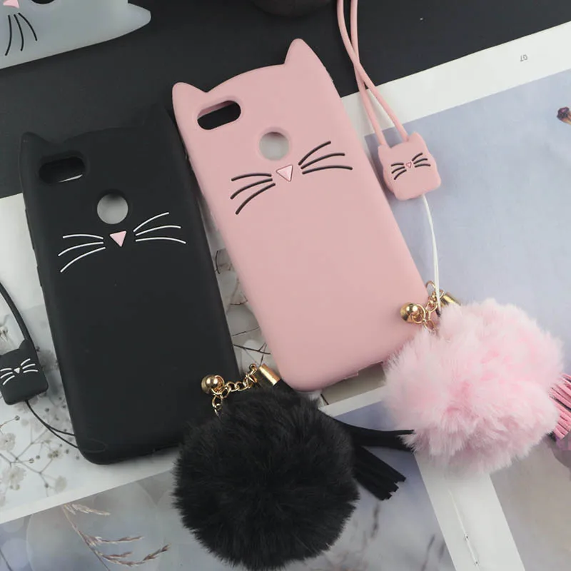 Милый силиконовый чехол с 3D рисунком для Xiaomi mi 8 Lite, чехол s, Япония, блестящая борода, кошка, кошечка с милыми ушками, чехол для телефона mi 8 SE