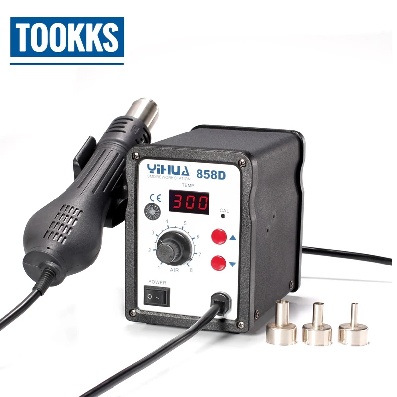 

YIHUA 858D Hot Air SMD Rework BGA Soldering Station Heat Gun Welding Repair Equipment For PCB BGA Reballing Solution