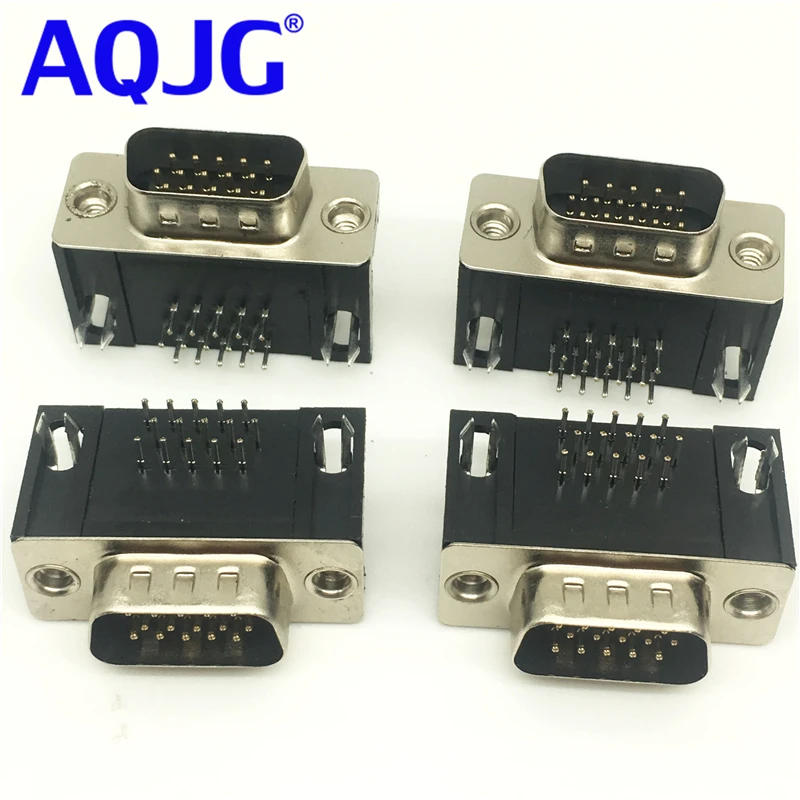 50 шт. DR15 3 ряда параллельный порт 15 Pin D Sub Female способ PCB 90 градусов разъем DB15 VGA