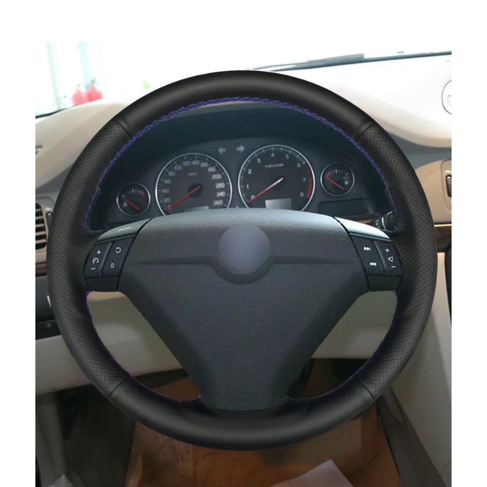 Искусственная кожа ручной работы для Volvo S80 2004 2005 XC70 2007 аксессуары|Чехлы на руль| |
