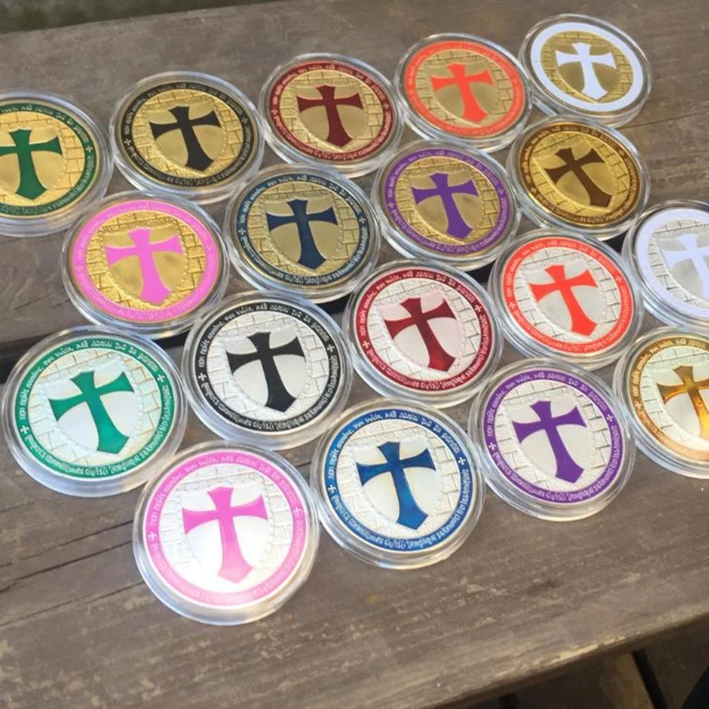 18 шт./компл. Рыцари темплар монета крестоносцы серебряная медаль МОНЕТА золотые