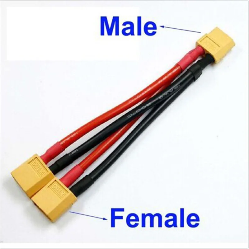XT60 параллельный кабель-соединитель для аккумулятора двойное удлинение