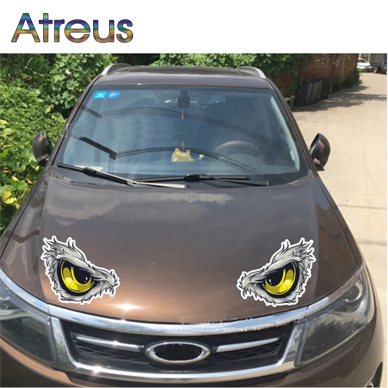 Atreus 2 шт авто Стайлинг 3D глаза Орла Авто наклейки для Hyundai Solaris I30 IX35 Accent IX25 Alfa Romeo 159