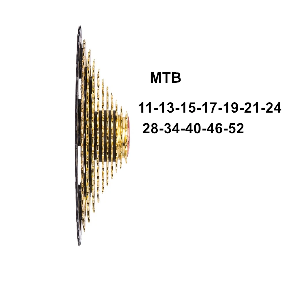 Кассета MTB 12 Скоростей Черное золото S 11-52T широкое соотношение свободное колесо