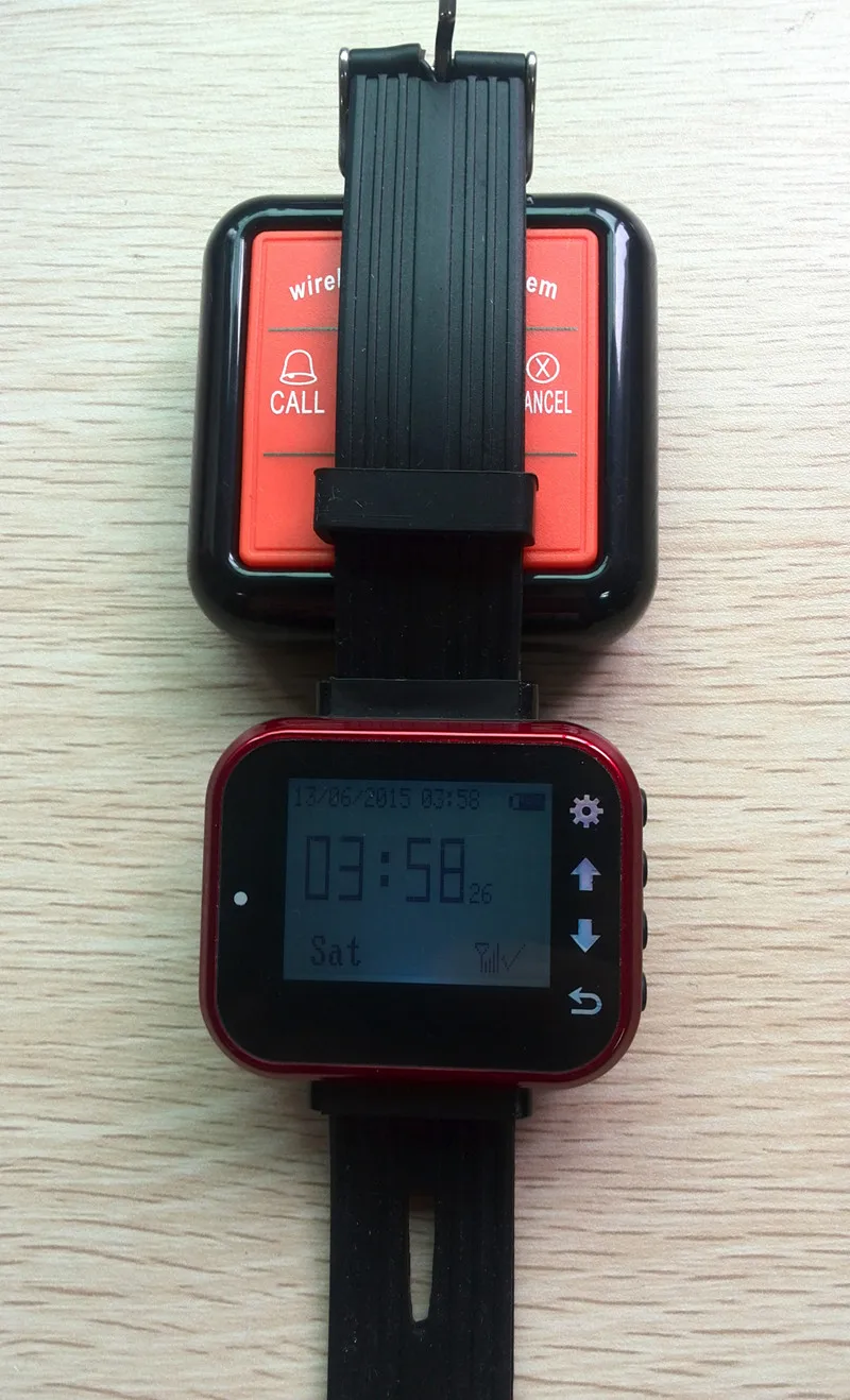 Умная Беспроводная пейджинговая система вызова 1 наручные часы приемник 8