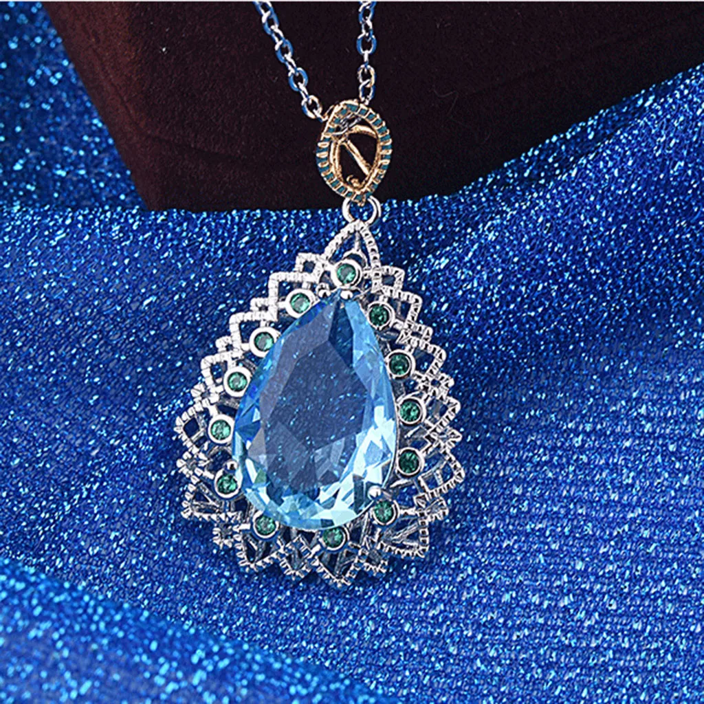 Простое металлическое ожерелье из НАТУРАЛЬНОЙ МЕДИ небесно-голубого