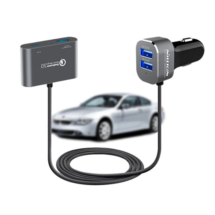 Переходник usb type c с 4 портами для зарядки в машине быстрое зарядное устройство micro