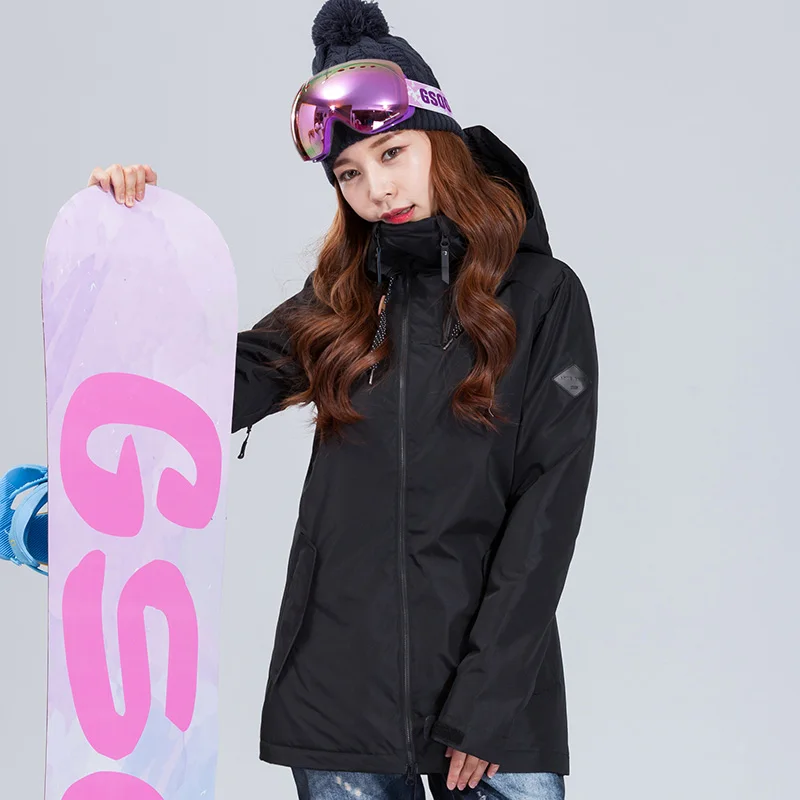 

GSOU SNOW Women Ski Jacket Snowboard Jacket Windproof Waterproof Outdoor Sport Wear Super Warm Winter Clothing Female Coat