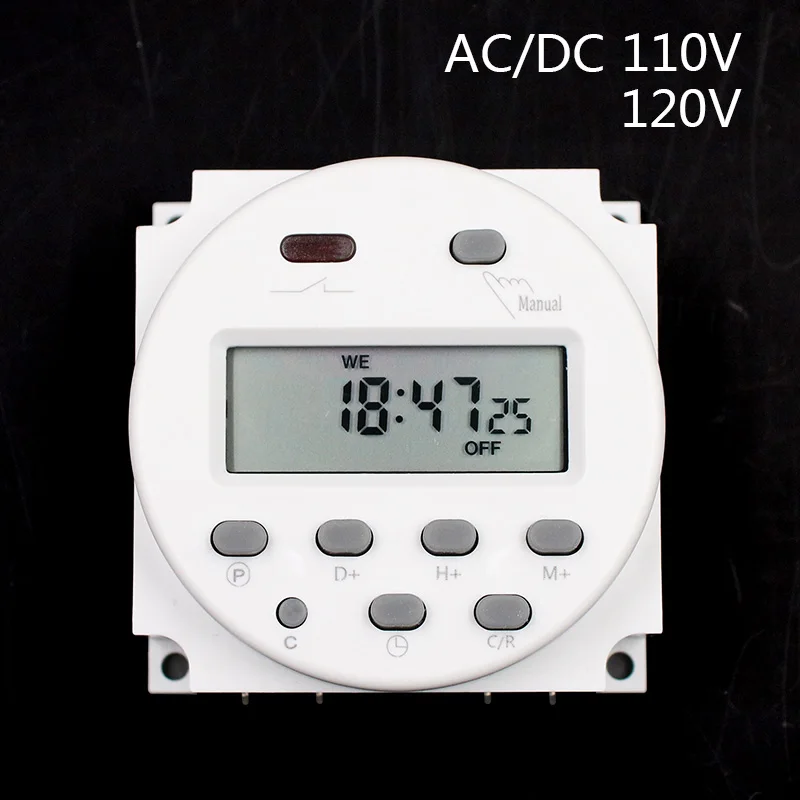 AC110V CN101A таймер AC/DC 12 В 24 в 110 в 120 в 220 в 230 в 240 В цифровой ЖК-Дисплей Неделя питания мини программируемый реле времени 8А до 16А - Цвет: AC110V