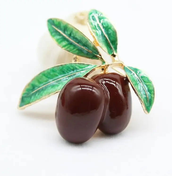 1 шт оливковый кокосовое форме Брошь сплав моды брошь Красочные значимый подарок