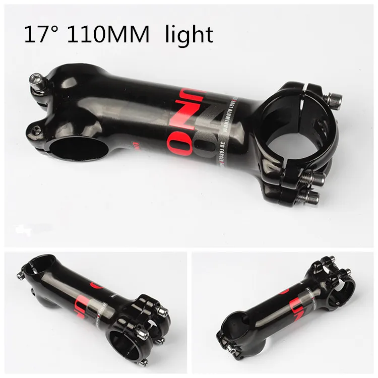 

UNO Aluminum MTB ROAD bike stem 17 degrees Bicycle Stem 70-130MM light / matte