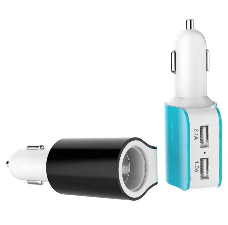 Микро автомобильное зарядное устройство 12 В 2 USB 3.1A односторонний прикуриватель