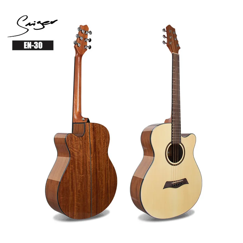 

Guitar Acoustic Electric Guitars Steel-String 40 Inches A-Body Guitarra 6 Strings Folk Pop Cutaway High-gloss Pickup Walnut