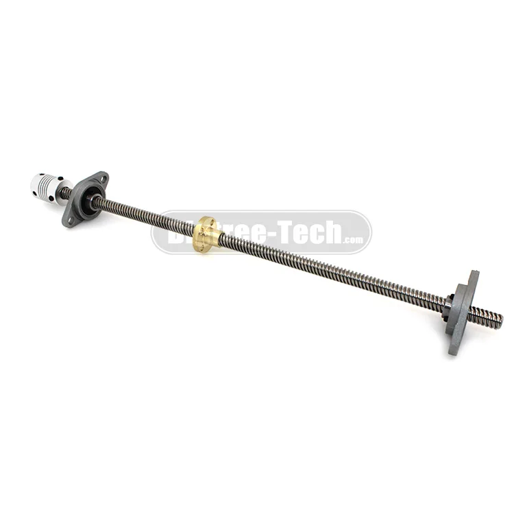 

T8*8 Lead screw 300mm 8mm Spacing 2mm+ brass copper nut + KFL08 bearing Bracket +5*25*8MM Flexible Coupling for 3D printer&CNC