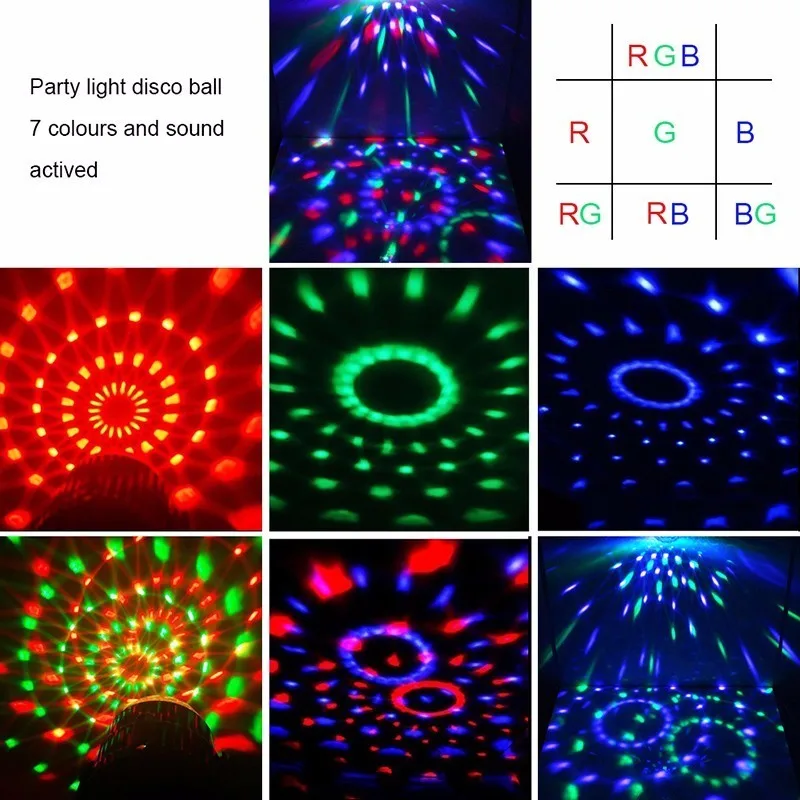 Миниатюрный Хрустальный волшебный шар RGB 3 Вт светодиодная сценическая лампа DJ KTV
